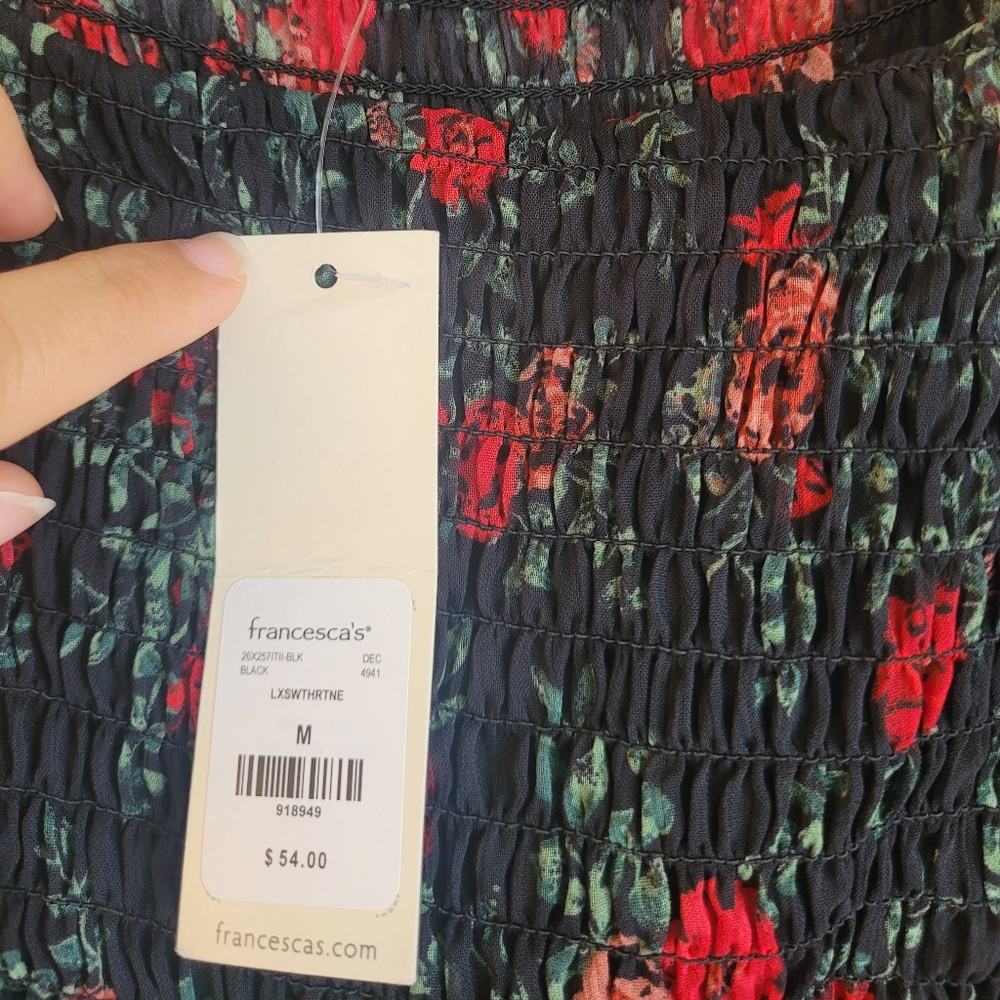 NWT Francescas Tammy Sweetheart Floral Dress Medium - Picture 6 of 9